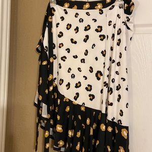 Lularoe leopard print wrap skirt